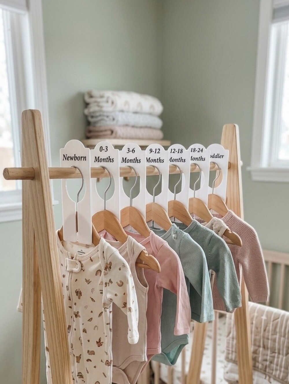 Closet Dividers Baby Nursery Clothing Rack Size Organizers Set Of 7 NWOT